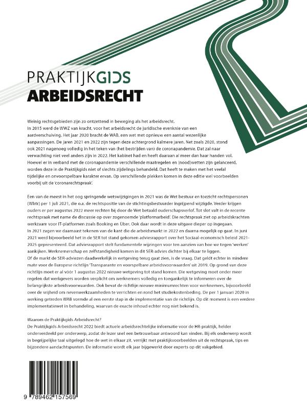 Praktijkgids Arbeidsrecht / 2022 achterkant
