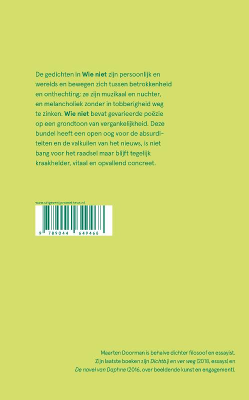 Wie niet achterkant
