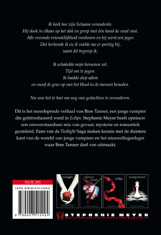 Het korte tweede leven van Bree Tanner / Twilight achterkant