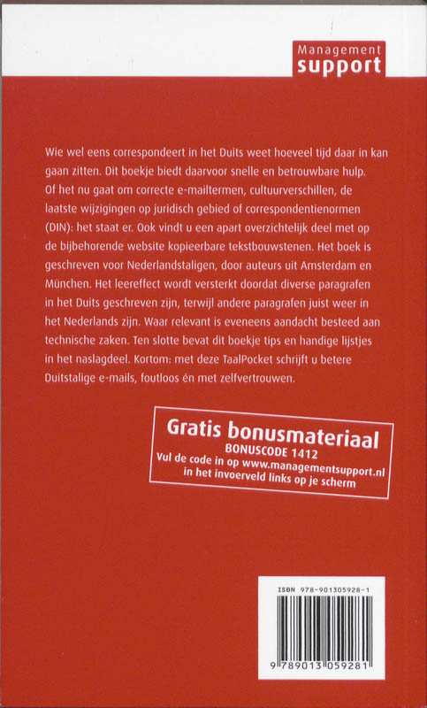 E-mails in Deutsch / Management support achterkant