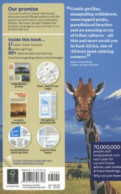 East Africa 9E Lonely Planet achterkant