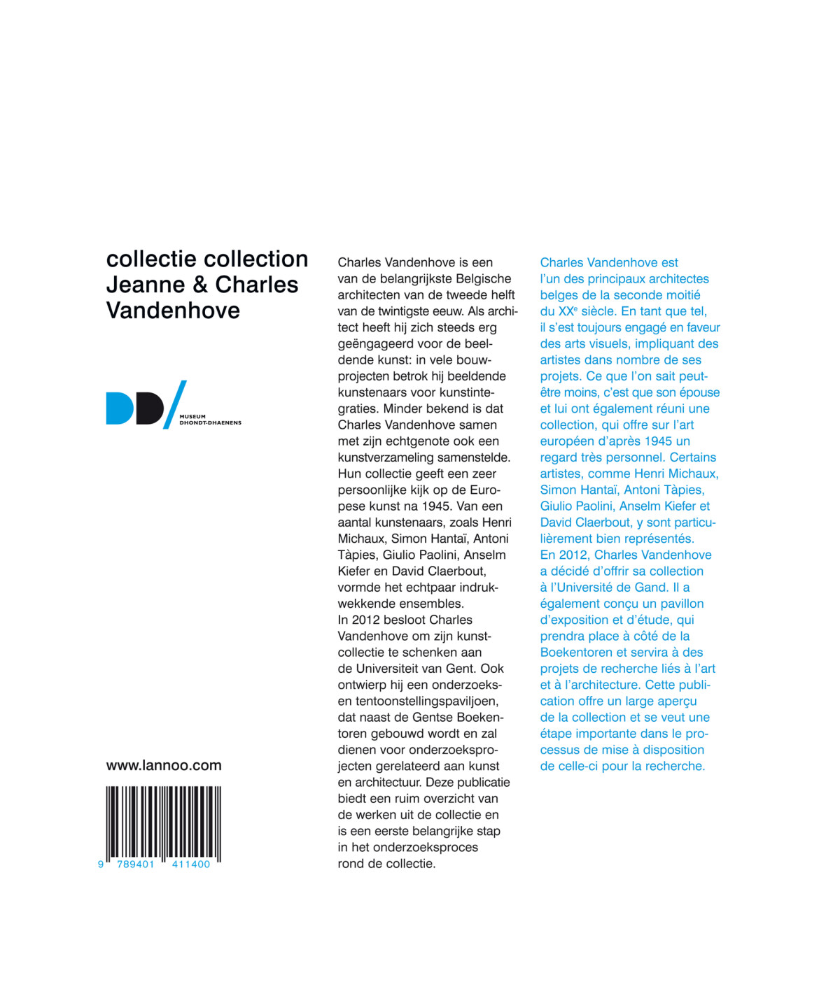 Collectie collection Jeanne & Charles Vandenhove Collectie collection Jeanne & Charles Vandenhove achterkant