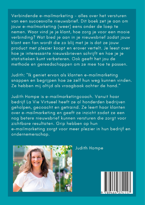 Verbindende e-mailmarketing achterkant