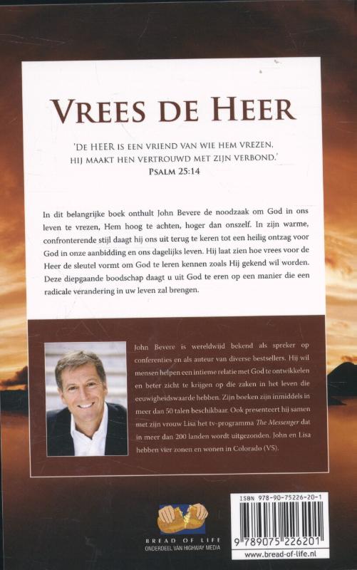 Vrees voor de Heer achterkant