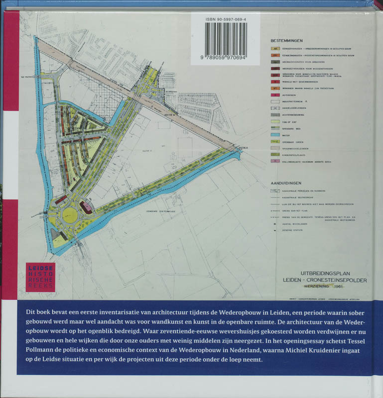 Leidse historische reeks 21 -   De wederopbouw in Leiden achterkant