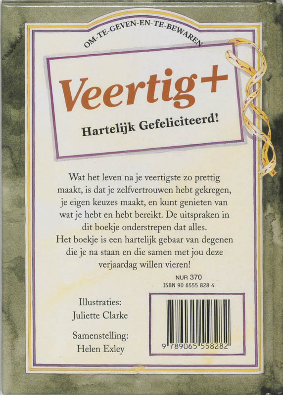 Veertig+ Hartelijk Gefeliciteerd! achterkant