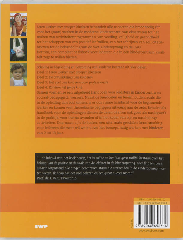 Leren werken met groepen kinderen / Scholing en begeleiding en verzorging van kinderen / 1 achterkant