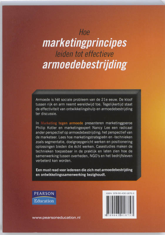 Marketing tegen armoede achterkant