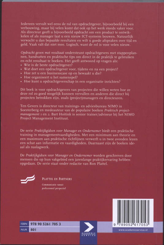 Opdrachtgeven met resultaat Opdrachtgeven met resultaat achterkant
