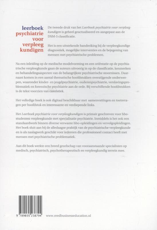 Leerboek psychiatrie voor verpleegkundigen achterkant
