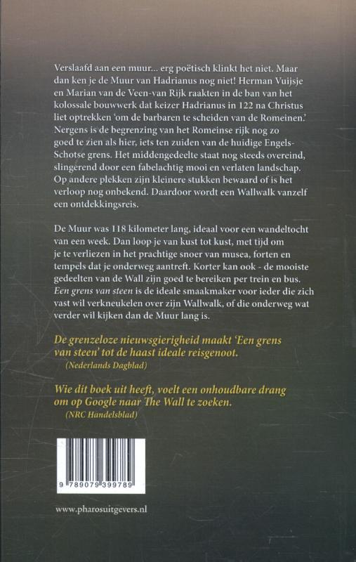 Een grens van steen achterkant