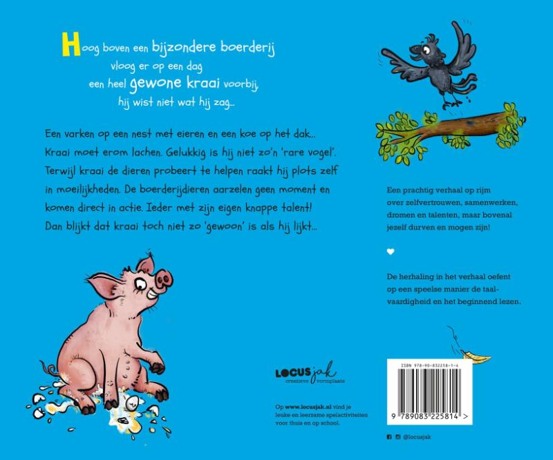 De koe zonder veren achterkant