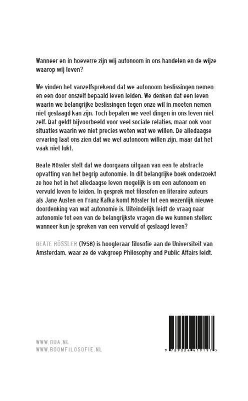 Autonomie Autonomie achterkant