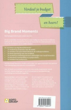 Big Brand Moments en andere marketingcommunicatiemanagementtools achterkant