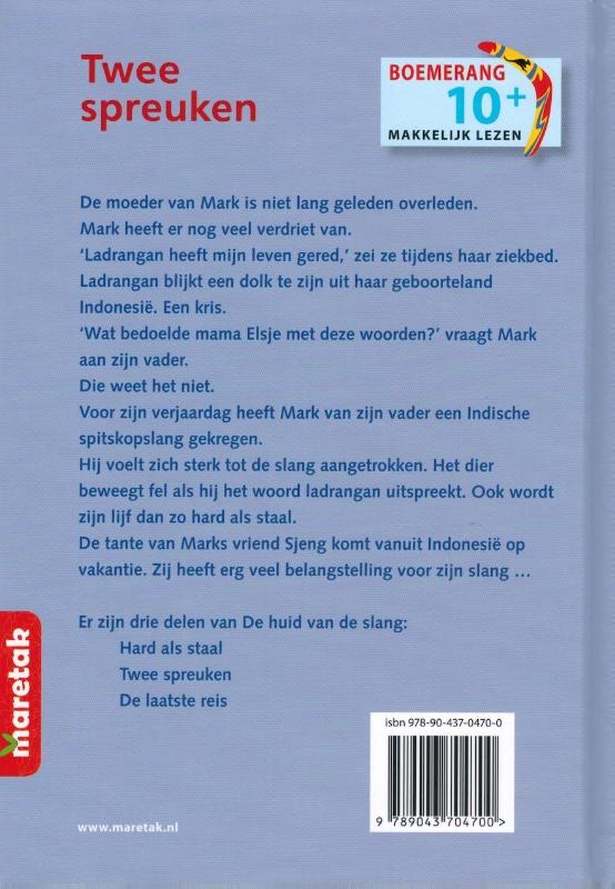 De twee spreuken / De huid van de slang / 2 achterkant