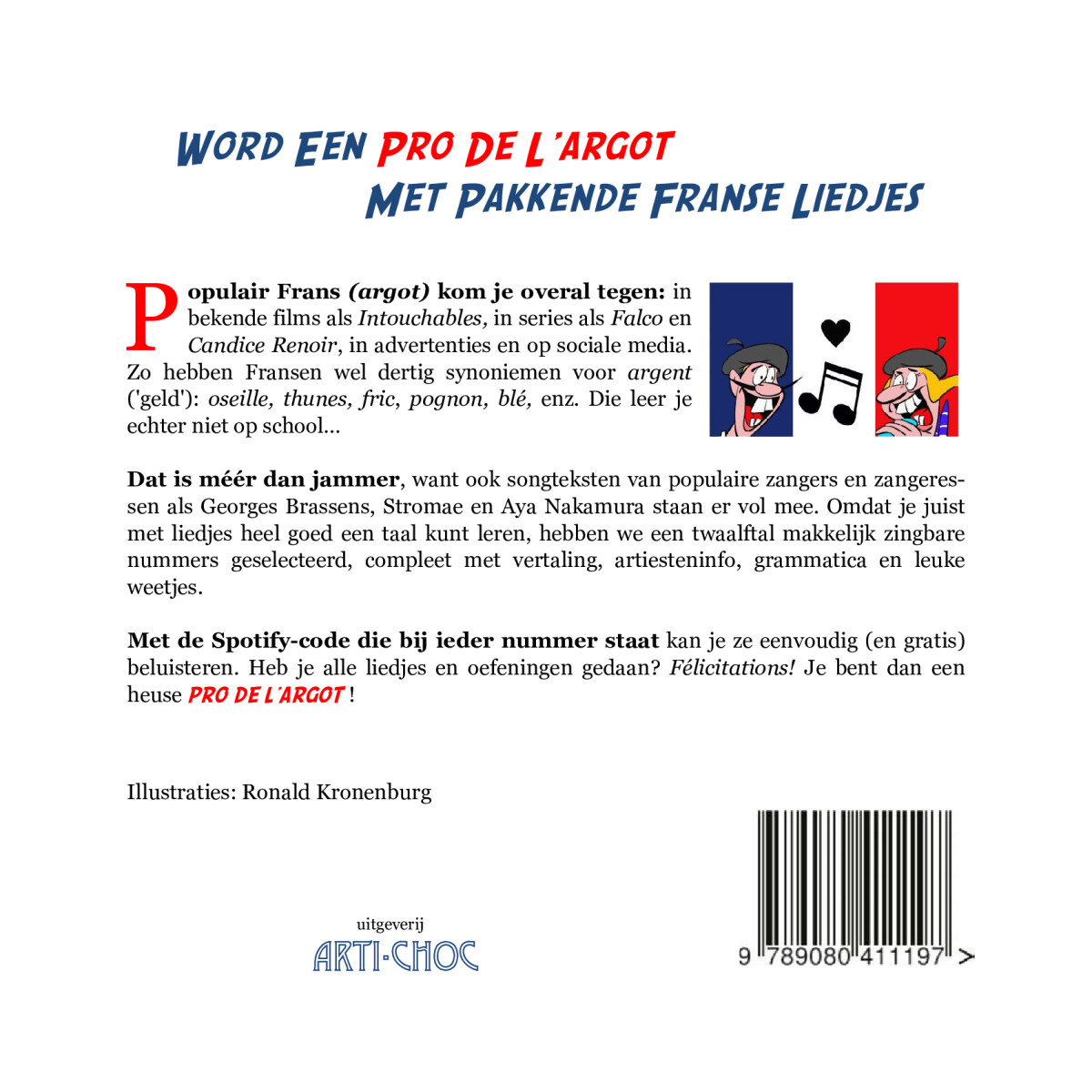Zing het échte Frans achterkant