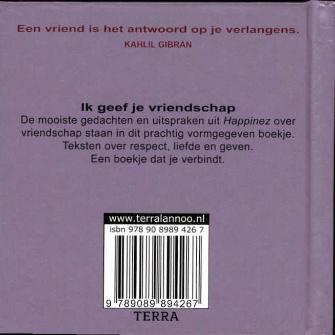 Ik geef je vriendschap achterkant