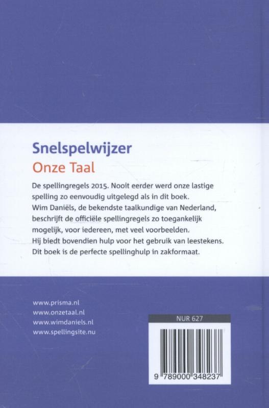 Snelspelwijzer Onze Taal Snelspelwijzer Onze Taal achterkant