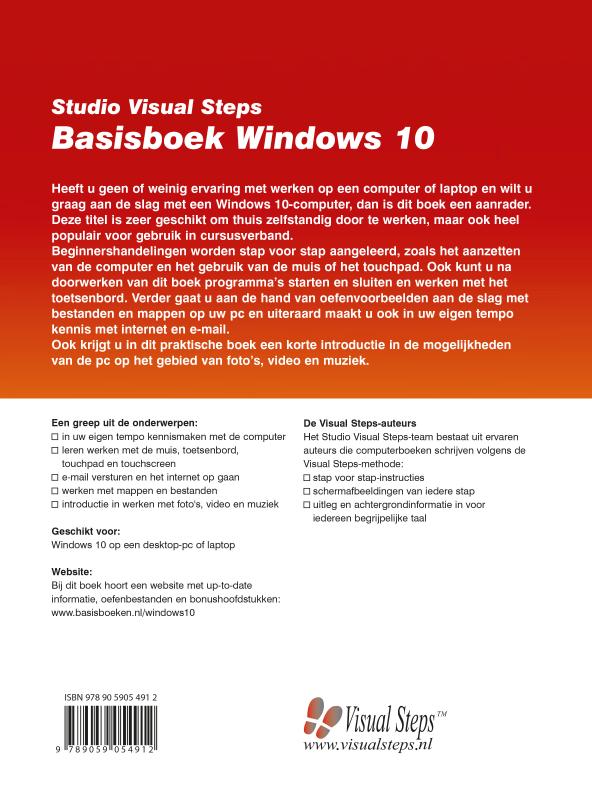 Basisboek Windows 10 achterkant