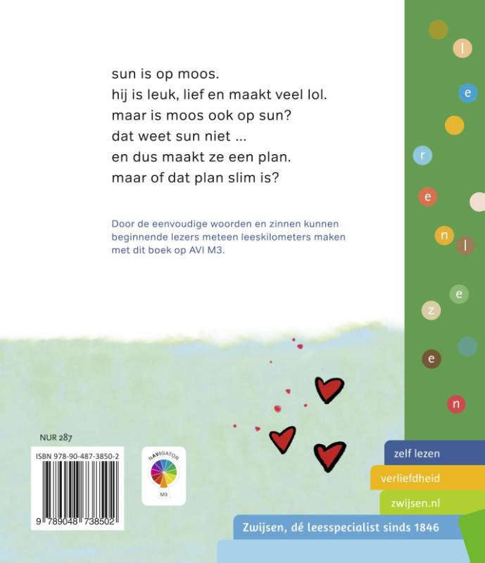 sun is op moos / Leren lezen AVI M3 achterkant