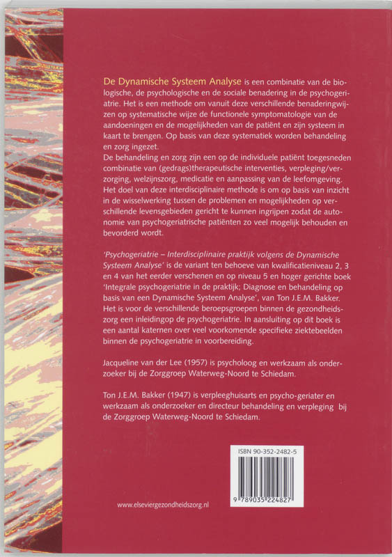 Psychogeriatrie, interdisciplinaire praktijk volgens de dynamische systeemanalyse achterkant