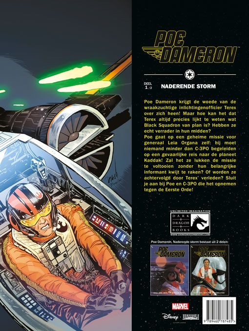 Poe Dameron / 3 Naderende Storm / Star Wars achterkant