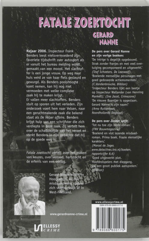 Fatale zoektocht / Ellessy crime achterkant