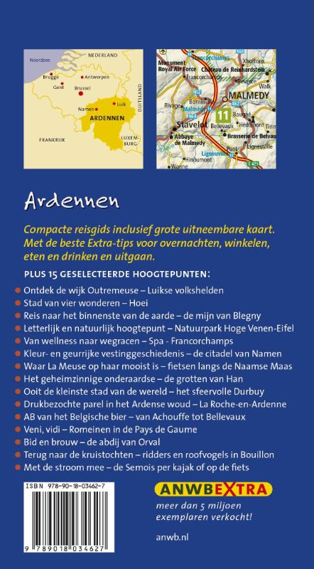 Ardennen / ANWB Extra achterkant