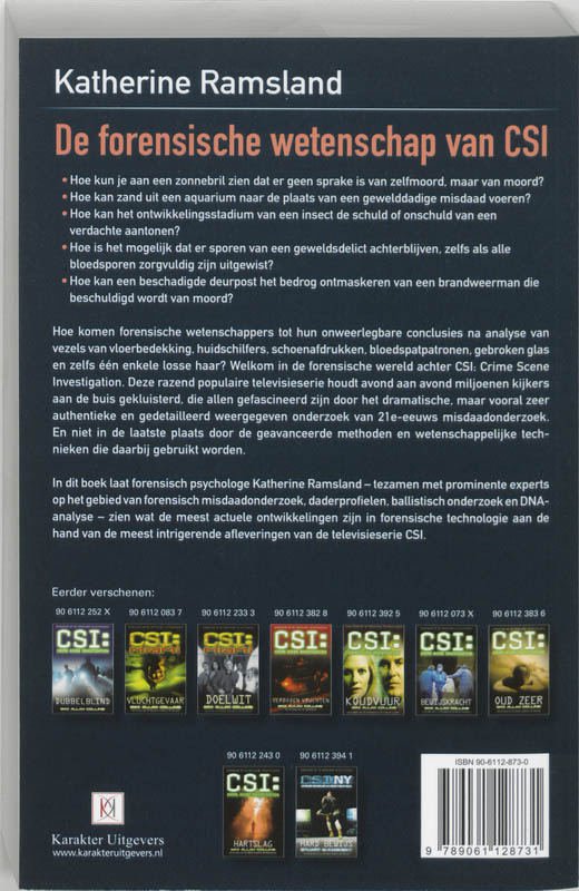De forensische wetenschap van CSI De forensische wetenschap van CSI achterkant