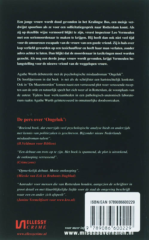 De Maasmoorden achterkant