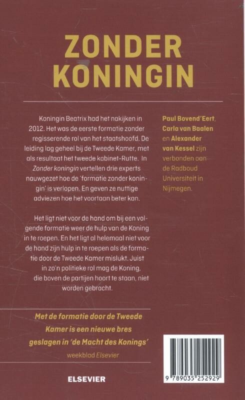 Zonder Koningin achterkant