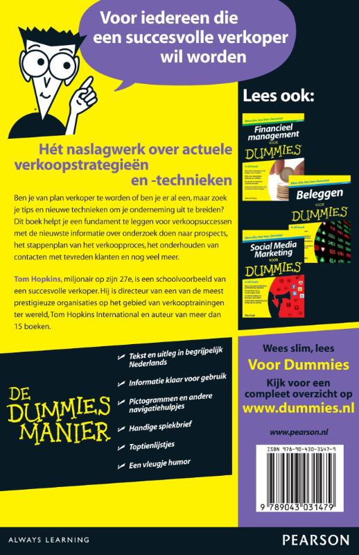 Verkopen voor Dummies / Voor Dummies Verkopen voor Dummies / Voor Dummies achterkant
