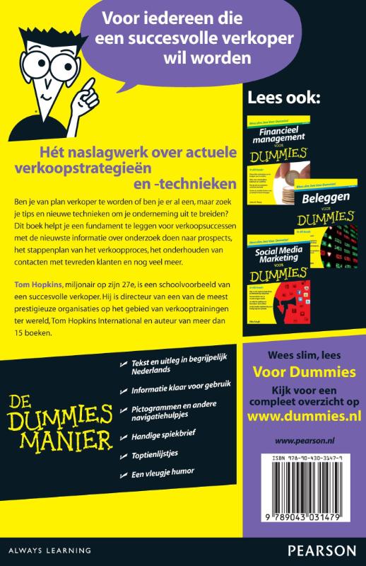 Voor Dummies - Verkopen voor Dummies achterkant