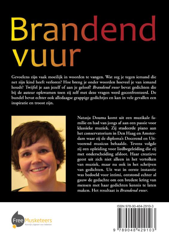 Brandend vuur achterkant