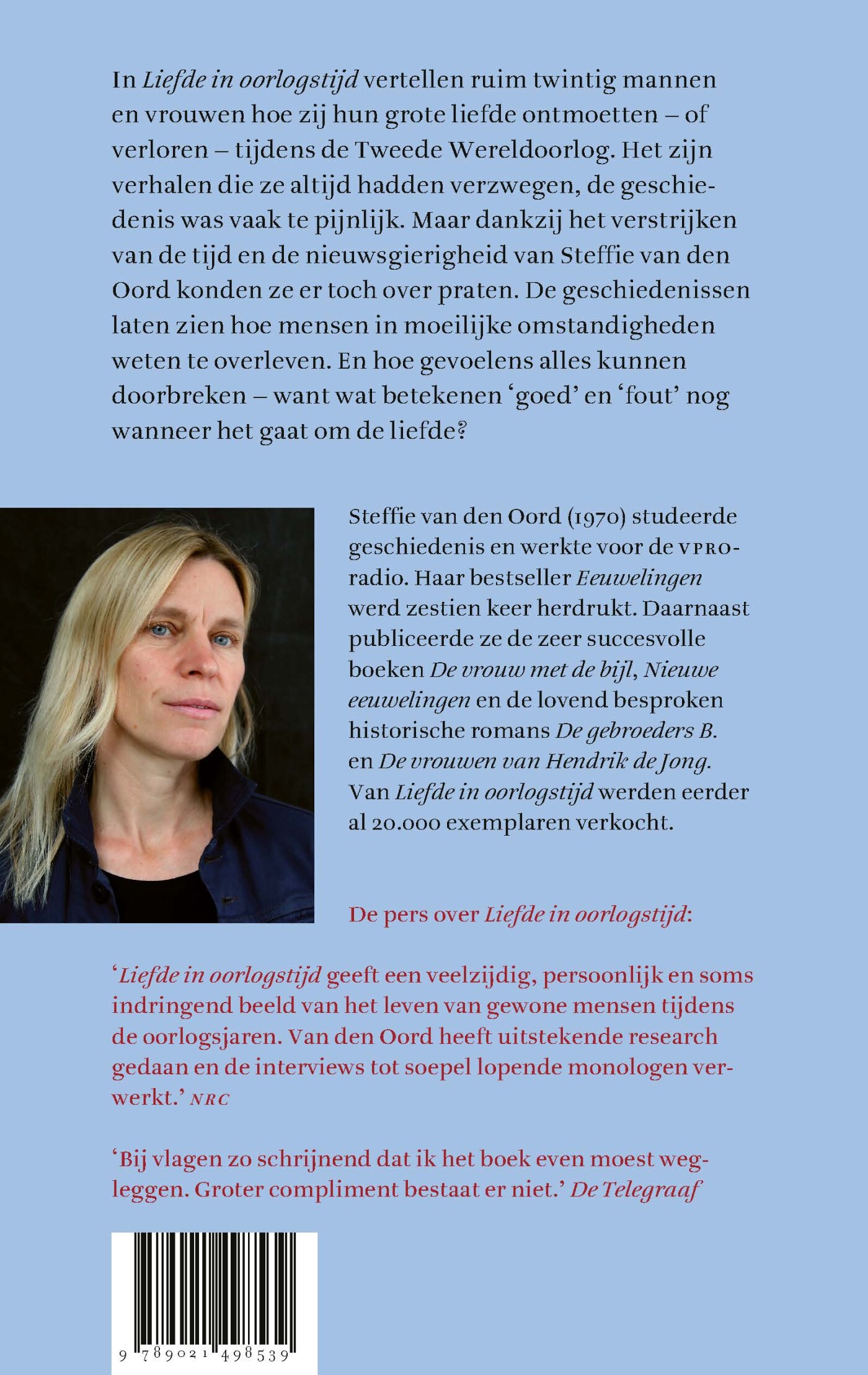 Liefde in oorlogstijd achterkant