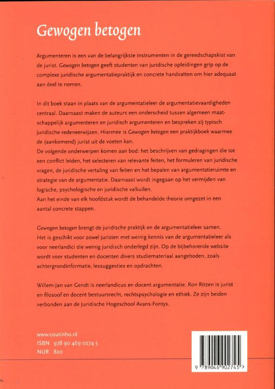 Gewogen betogen achterkant