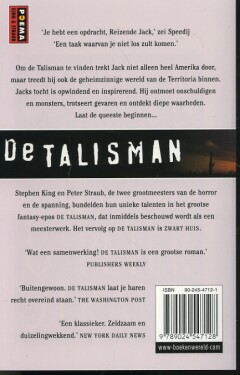 De talisman / Poema King & Straub achterkant