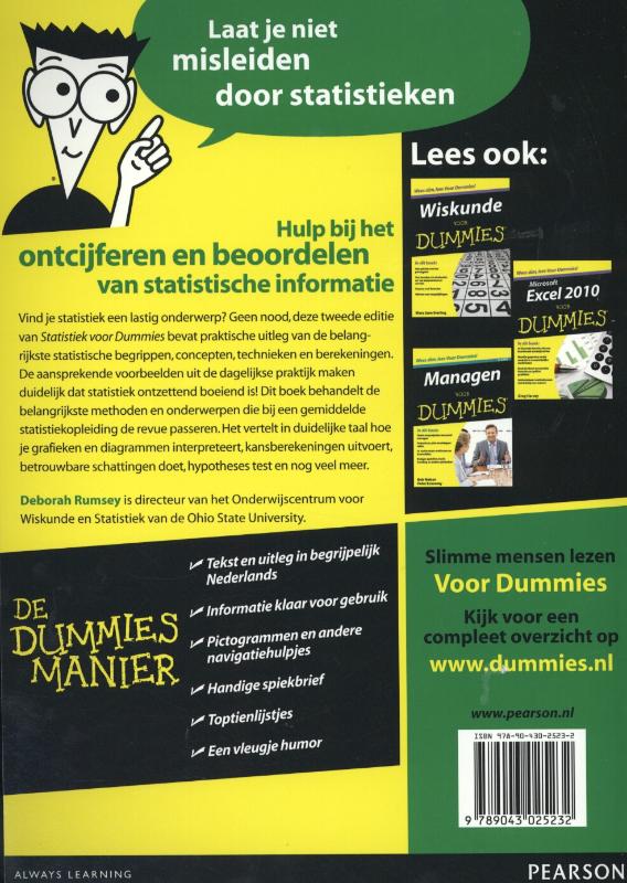 Statistiek Voor Dummies, 2/E achterkant