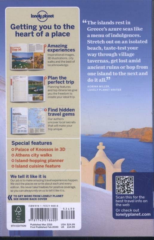 Lonely Planet Greek Islands dr 9 achterkant