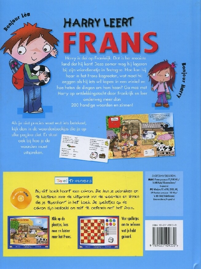 Harry leert Frans / Taaltrainer achterkant