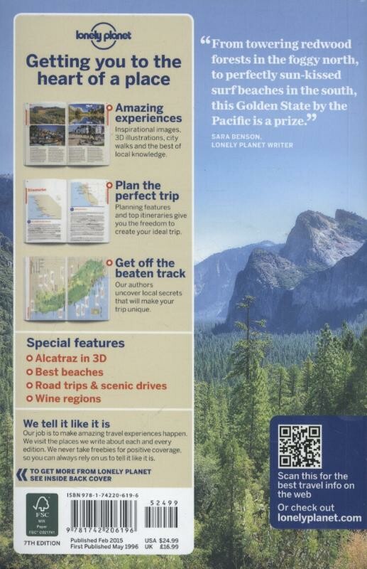 Lonely Planet California dr 7 achterkant
