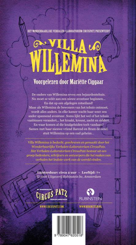 Villa Willemina luisterboek achterkant