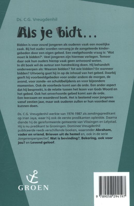 Als je bidt... / Jongerenperspectief / 1 achterkant