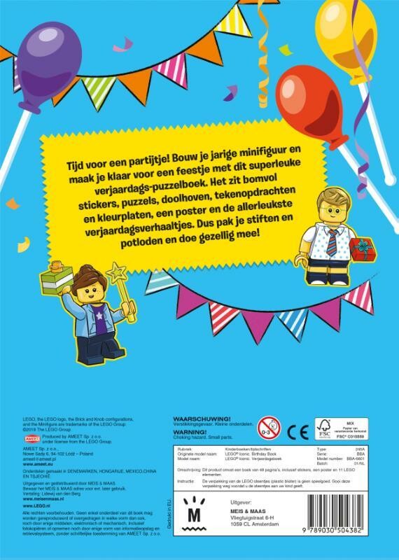 Verjaardagsboek / LEGO achterkant