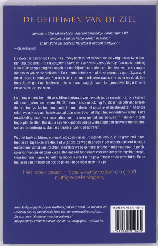 De geheimen van de ziel De geheimen van de ziel achterkant