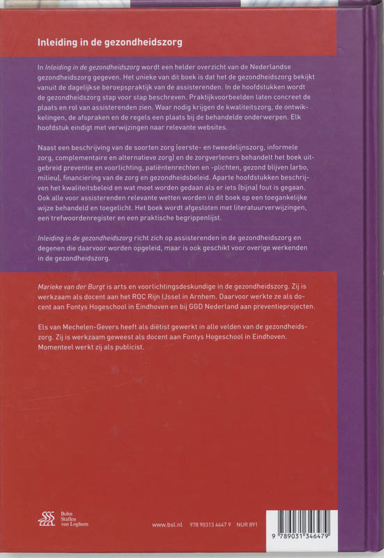 Basiswerk AG -  Inleiding in de gezondheidszorg Basiswerk AG  -   Inleiding in de gezondheidszorg achterkant