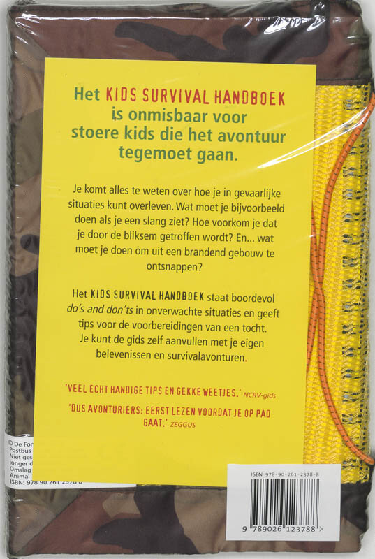 Kids survival handboek achterkant