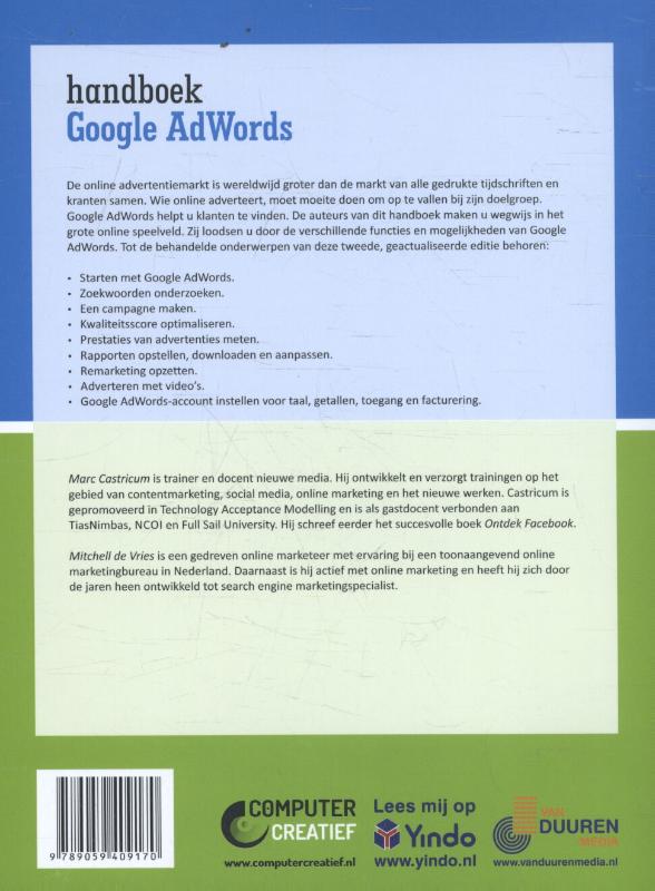 Handboek Google Adwords achterkant