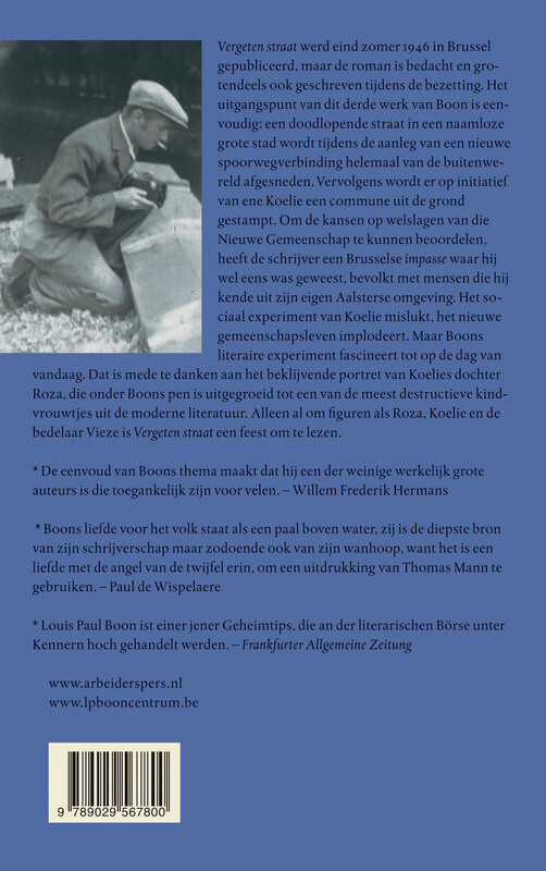 Vergeten straat / Verzameld werk Louis Paul Boon / 3 achterkant