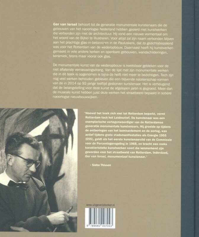 GER VAN IERSEL - MONUMENTAAL KUNSTENAAR achterkant